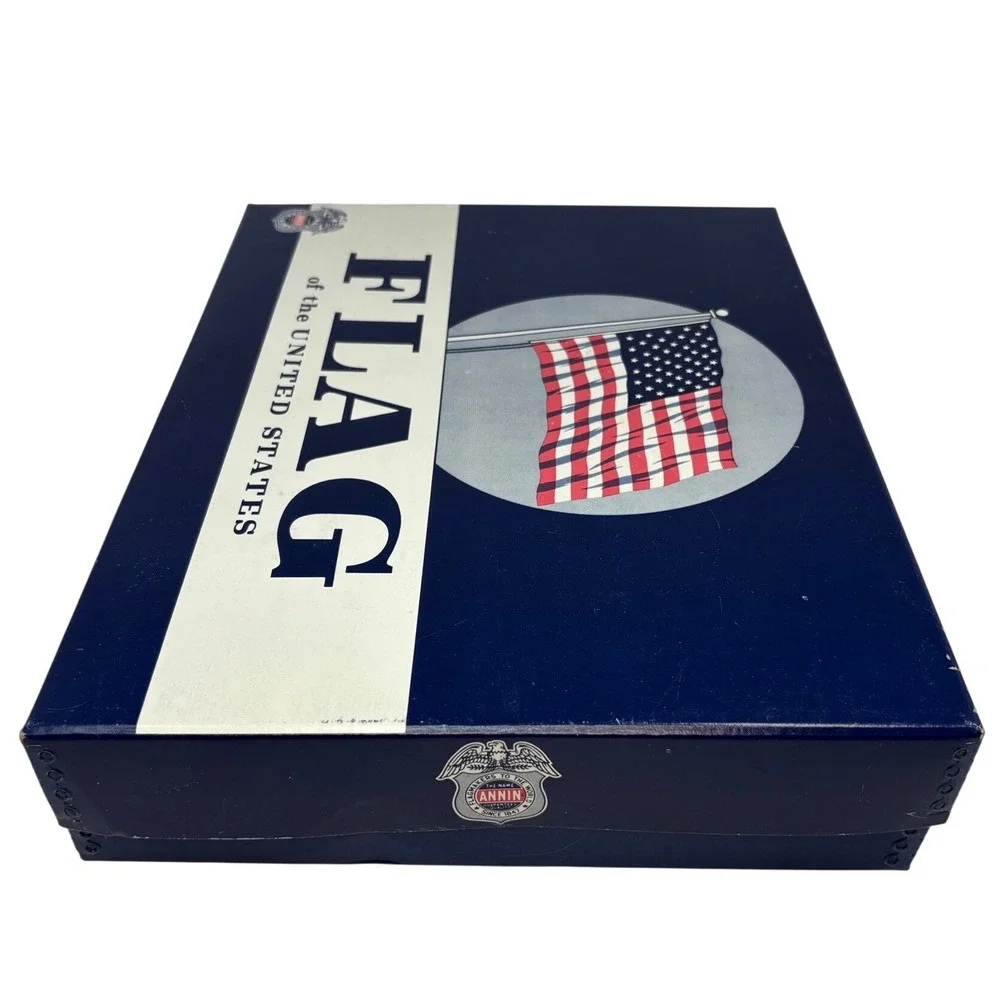 Vintage Annin 3x5 Defiance Bennington 76 Flag US Bicentennial American USA Box